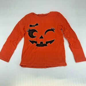 Children’s Place a Girls T-Shirt Pumpkin Jack O Lantern Halloween Sz M 7/8